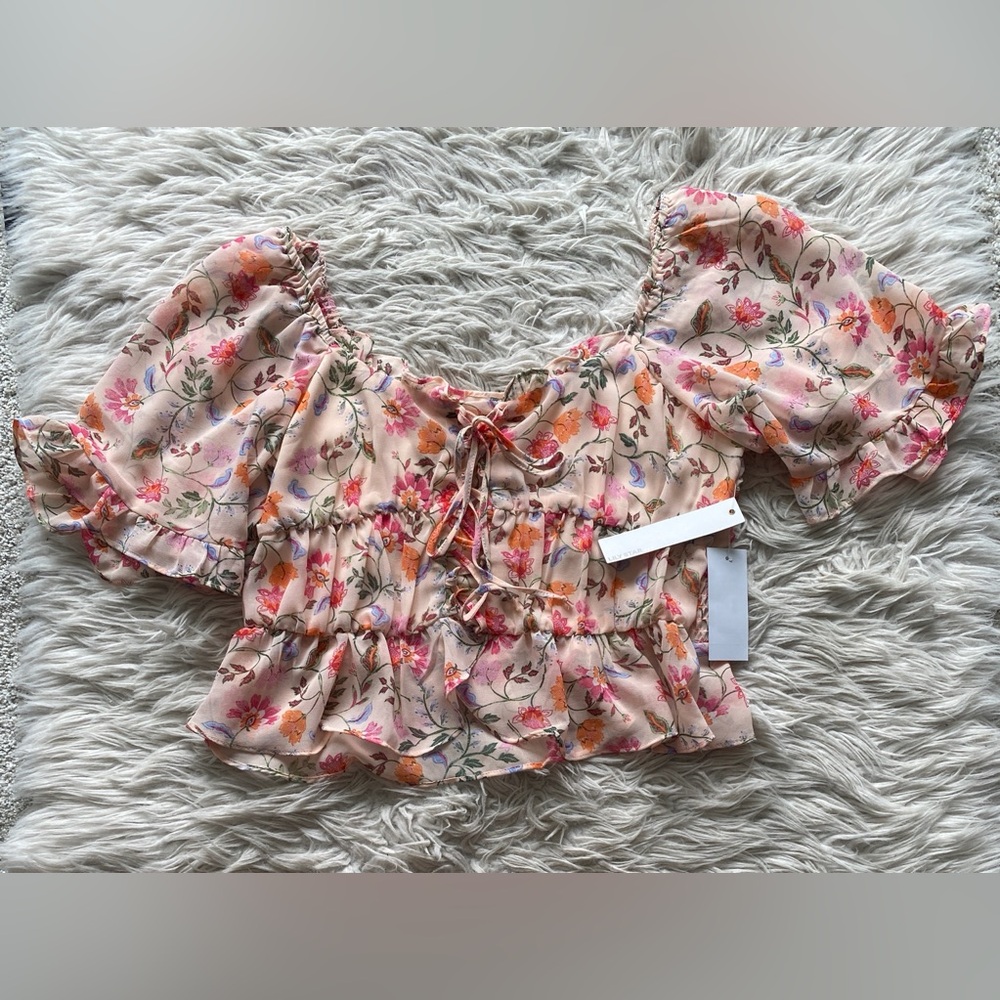 Lily Star Pink and Orange Blouse with Vibrant Colors